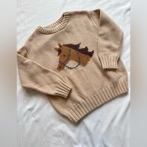 Toddler Knit Beige Sweater